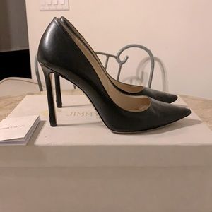 Jimmy Choo Romy in black kid leather. Size 36